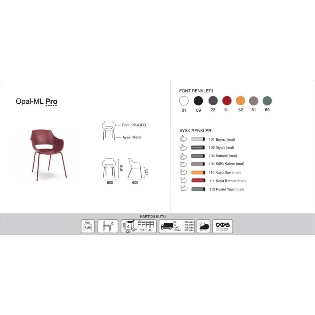 Opal-ML Pro Ash Brown - Ash Brown Kitchen Chair PPT1353