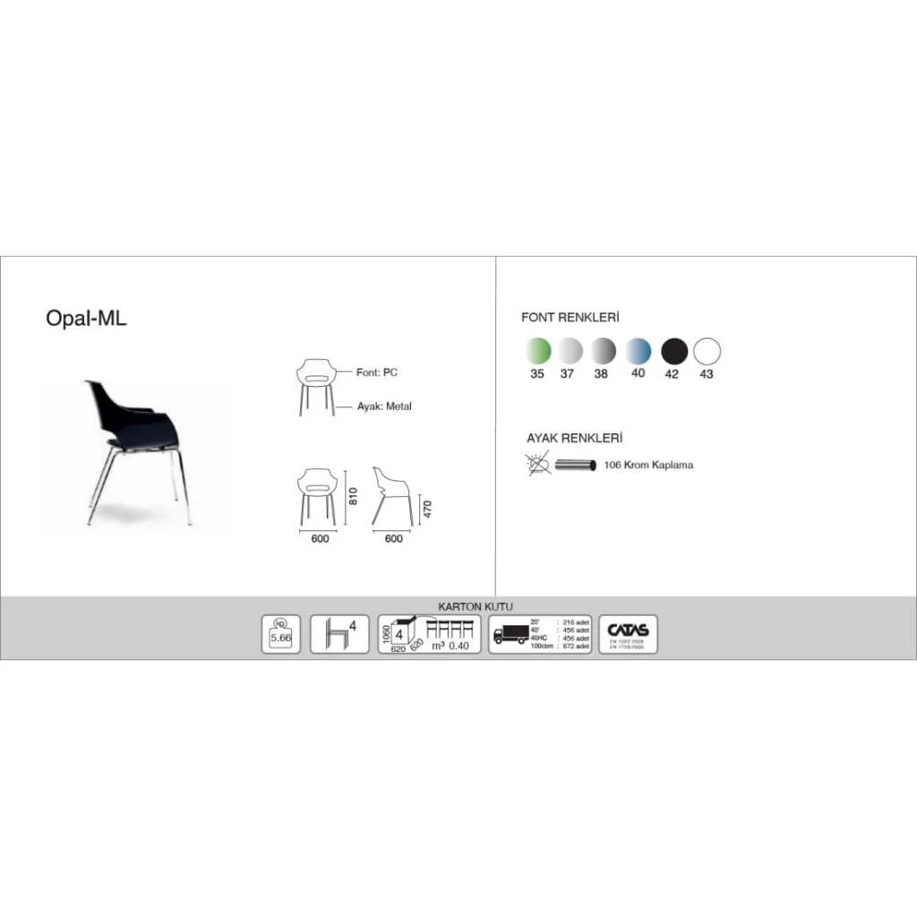 Opal-ML Transparent Smoke - Chrome-Plated Kitchen Chair PPT1347