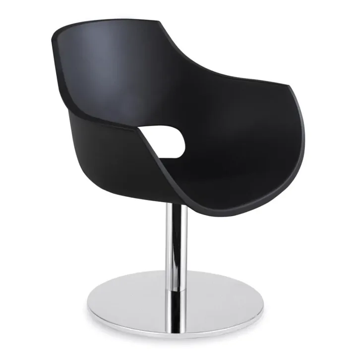 Opal-M Pro Black - Chrome-Plated Kitchen Chair PPT1342