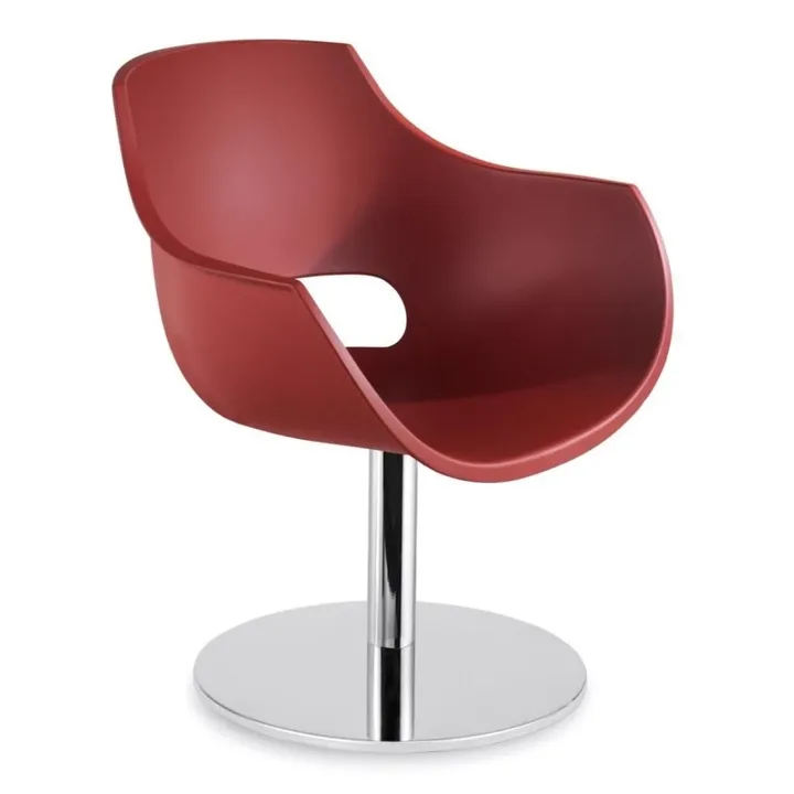 Opal-M Pro Dark Red - Chrome-Plated Kitchen Chair PPT1345