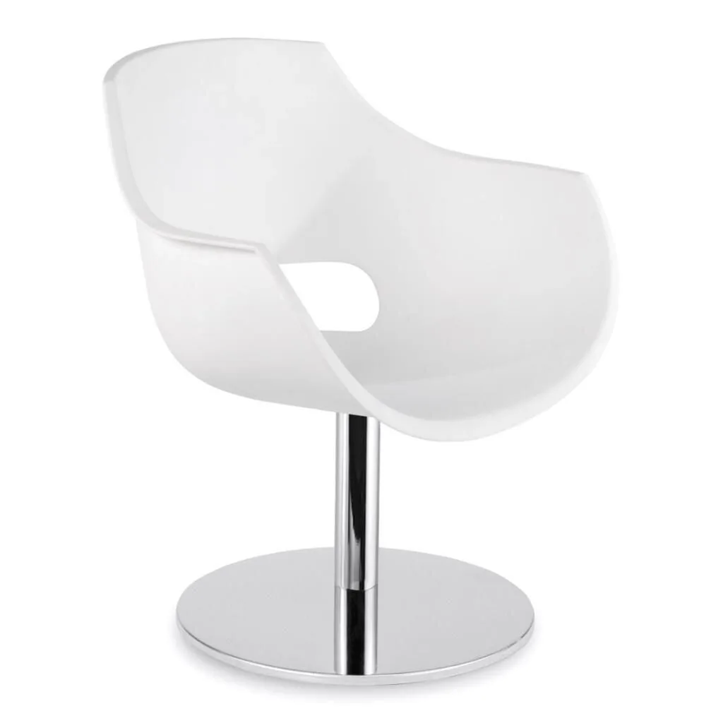 Opal-M Pro White - Chrome-Plated Kitchen Chair PPT1343