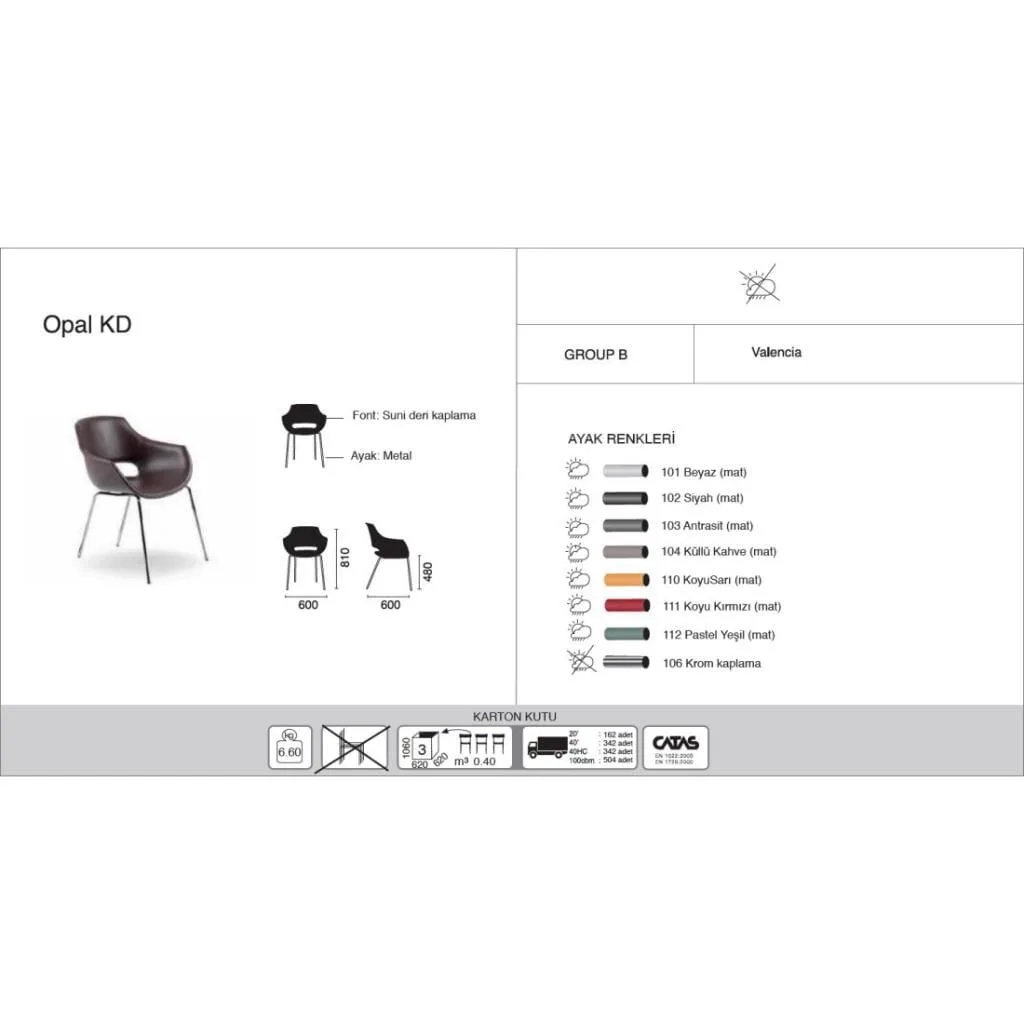 Opal-KD Beige Faux Leather - Chrome-Plated Kitchen Chair PPT1335