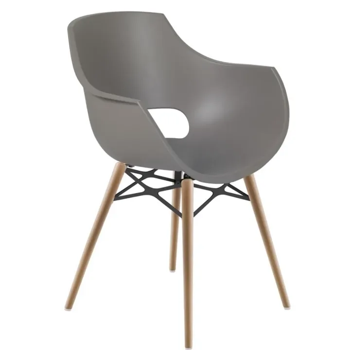 Opal Wox Pro (beech) Ash Brown Wooden-Leg Chair PPT1329