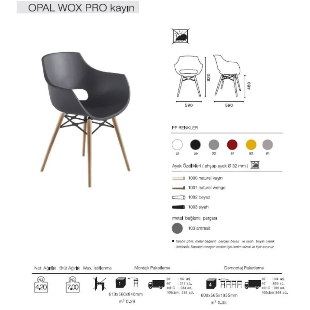 Opal Wox Pro (beech) Pastel Green Wooden-Leg Chair PPT1328
