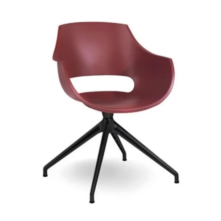 Opal Swivel Pro Dark Red - Black Kitchen Chair PPT1307