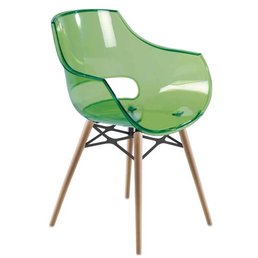 Opal Wox (Beech) Black Wooden-Leg Chair PPT1315