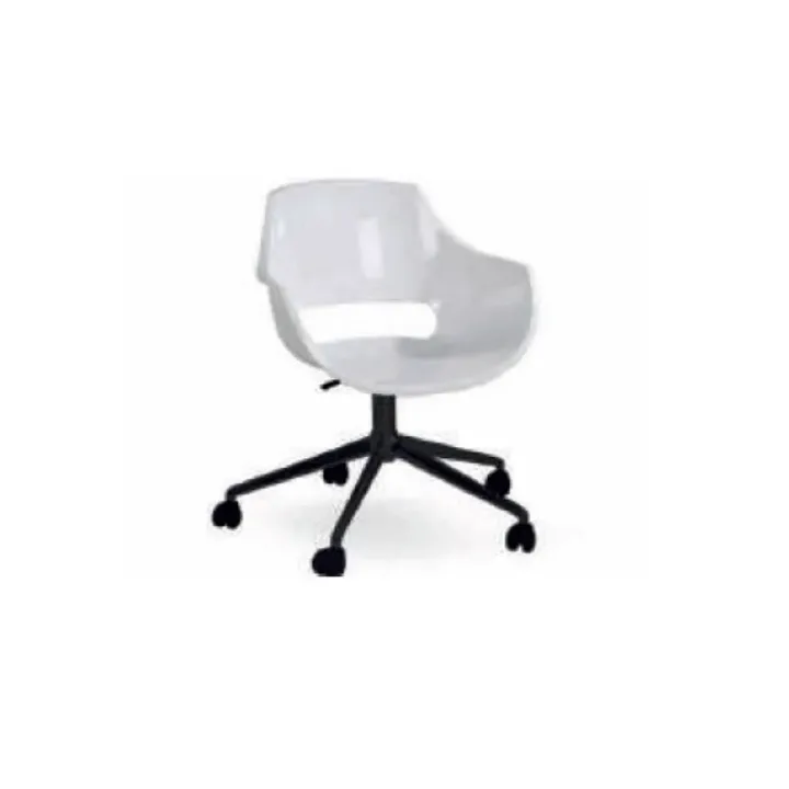 Opal Sef White - Black Wheeled Chair PPT1304