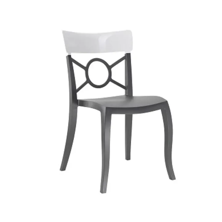 Opera-S Solid White - Anthracite Kitchen Chair PPT1292