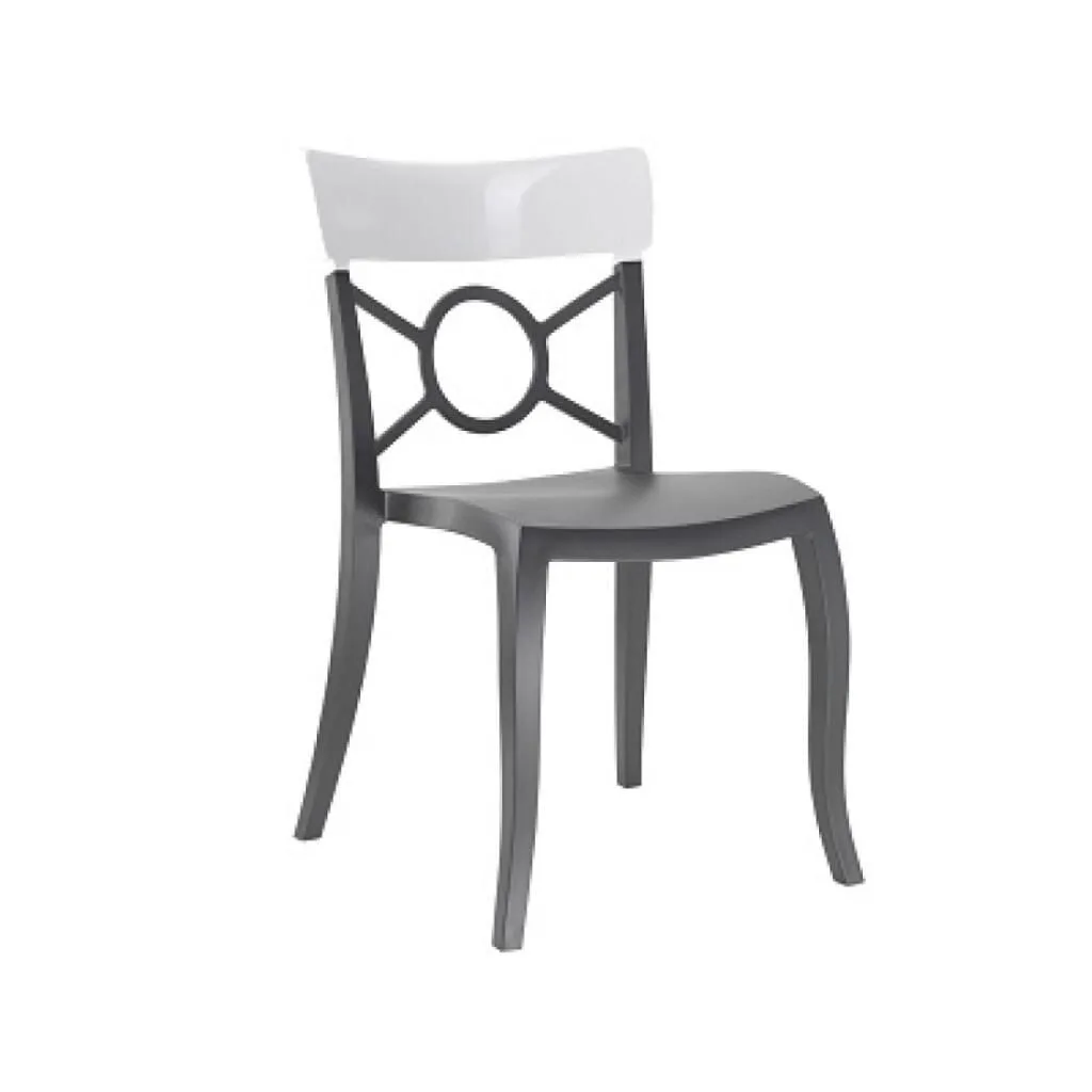 Opera-S Solid White - Anthracite Kitchen Chair PPT1292