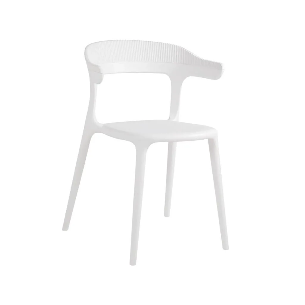 Luna Stripe White Kitchen Chair PPT1270