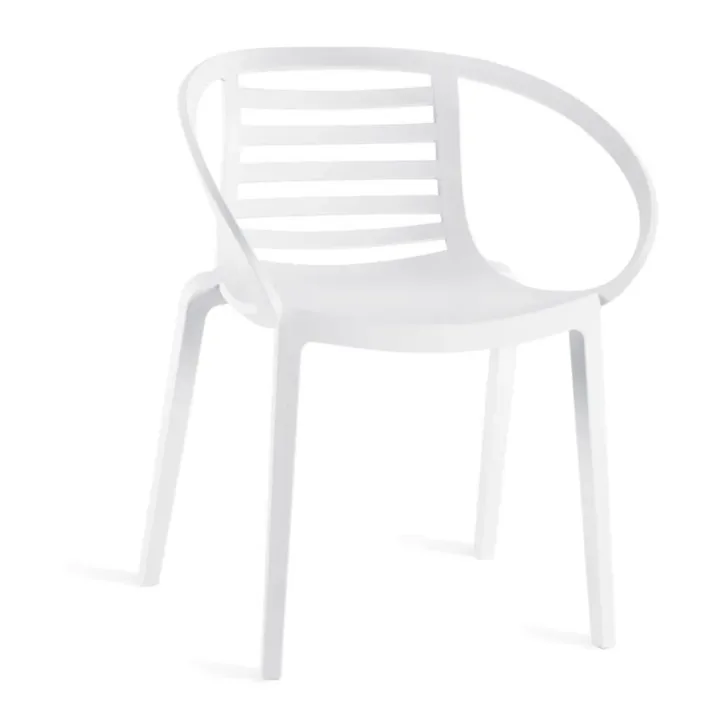 Mambo White Kitchen Chair with Arms PPT1274