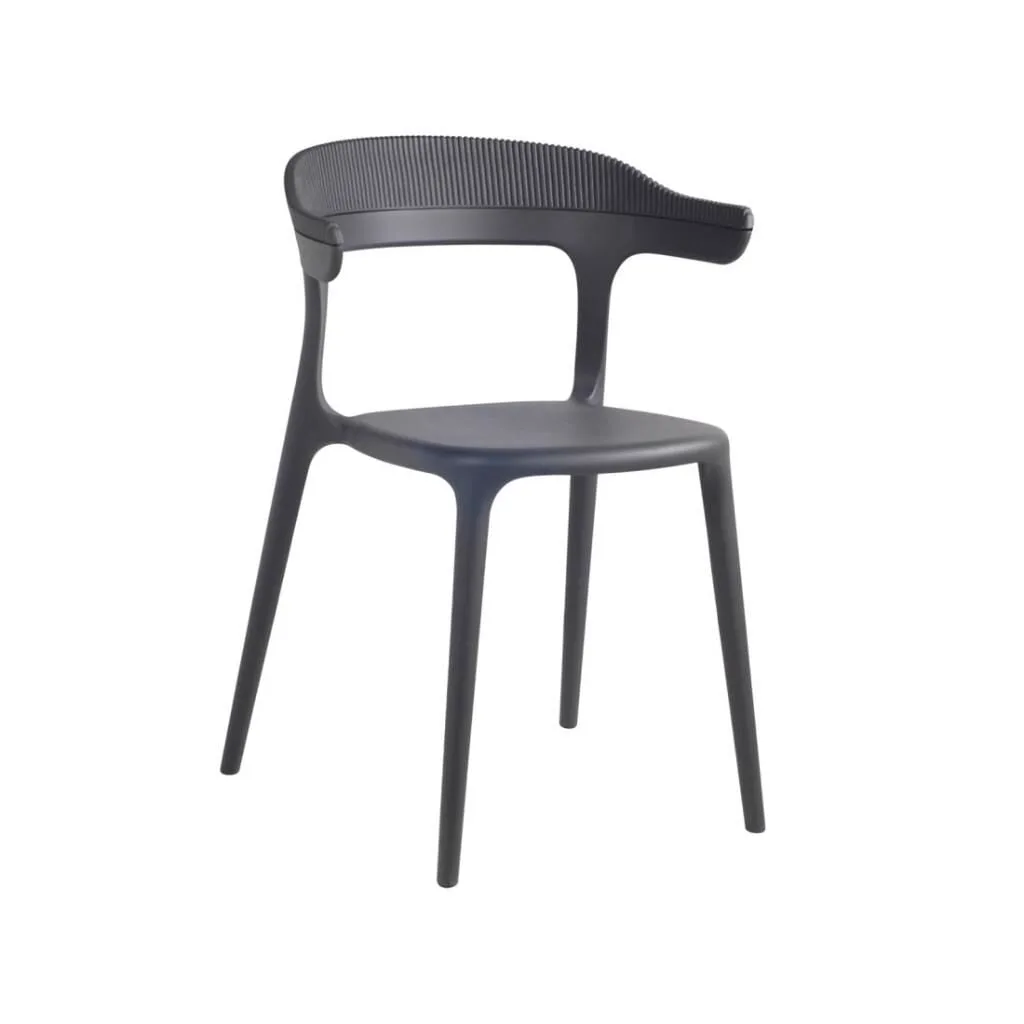 Luna Stripe Anthracite Kitchen Chair PPT1268