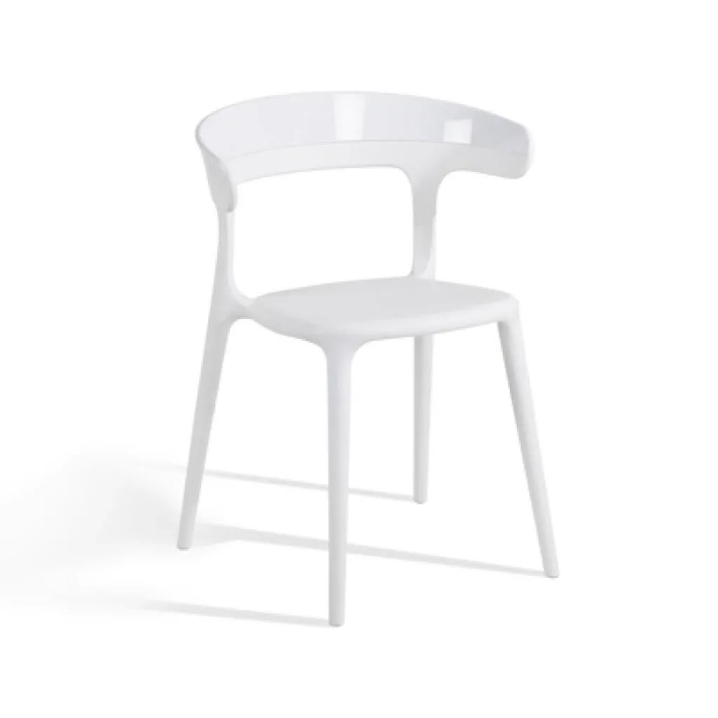 Luna Red Transparent - Black Kitchen Chair PPT1262