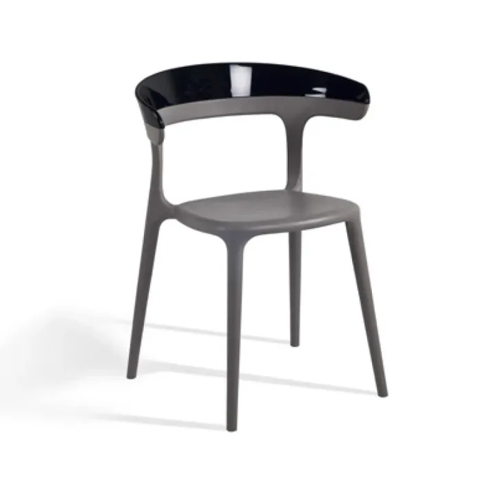 Luna Solid Black - Ash Brown Kitchen Chair PPT1251