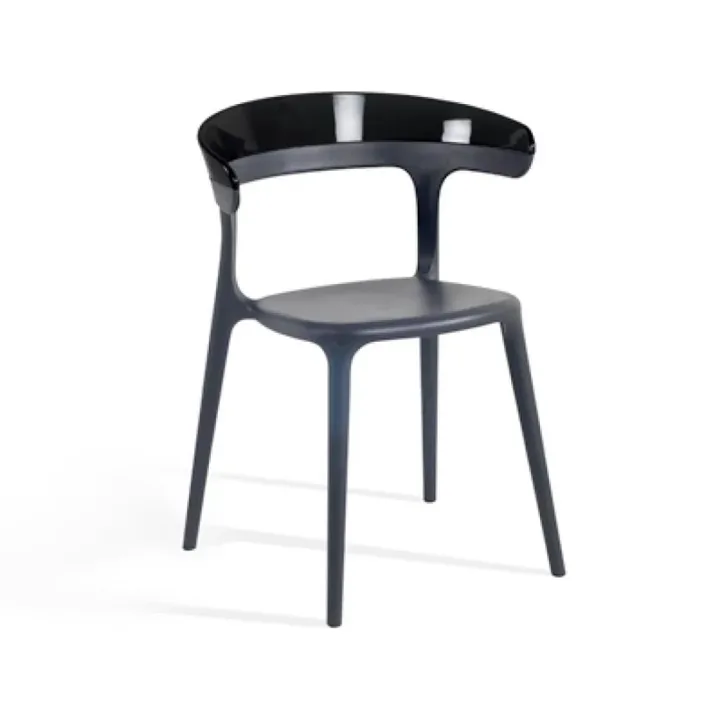 Luna Solid Black - Anthracite Kitchen Chair PPT1257