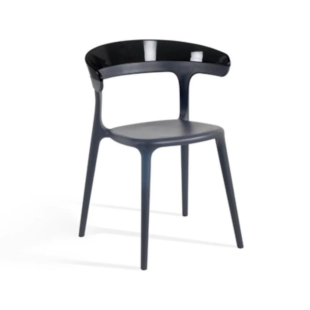 Luna Solid Black - Anthracite Kitchen Chair PPT1257