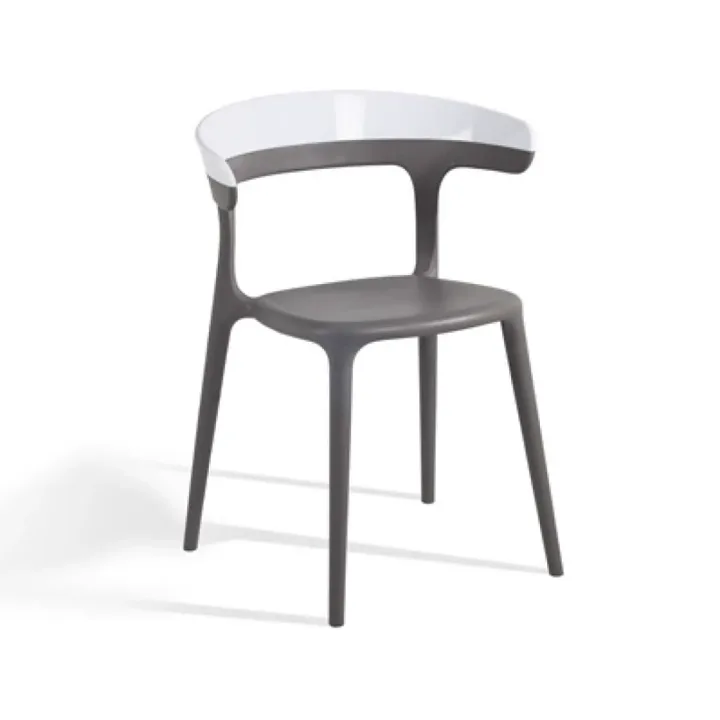 Luna Solid White - Ash Brown Kitchen Chair PPT1264