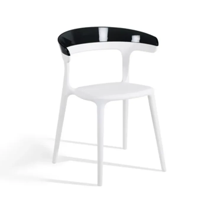 Luna Solid Black - White Kitchen Chair PPT1242