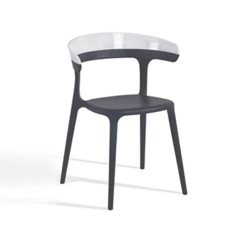 Luna Solid White - Anthracite Kitchen Chair PPT1239