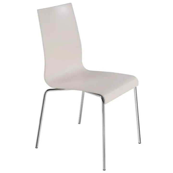 Icon-S Cream - Chrome Plated Kitchen Chair PPT1216