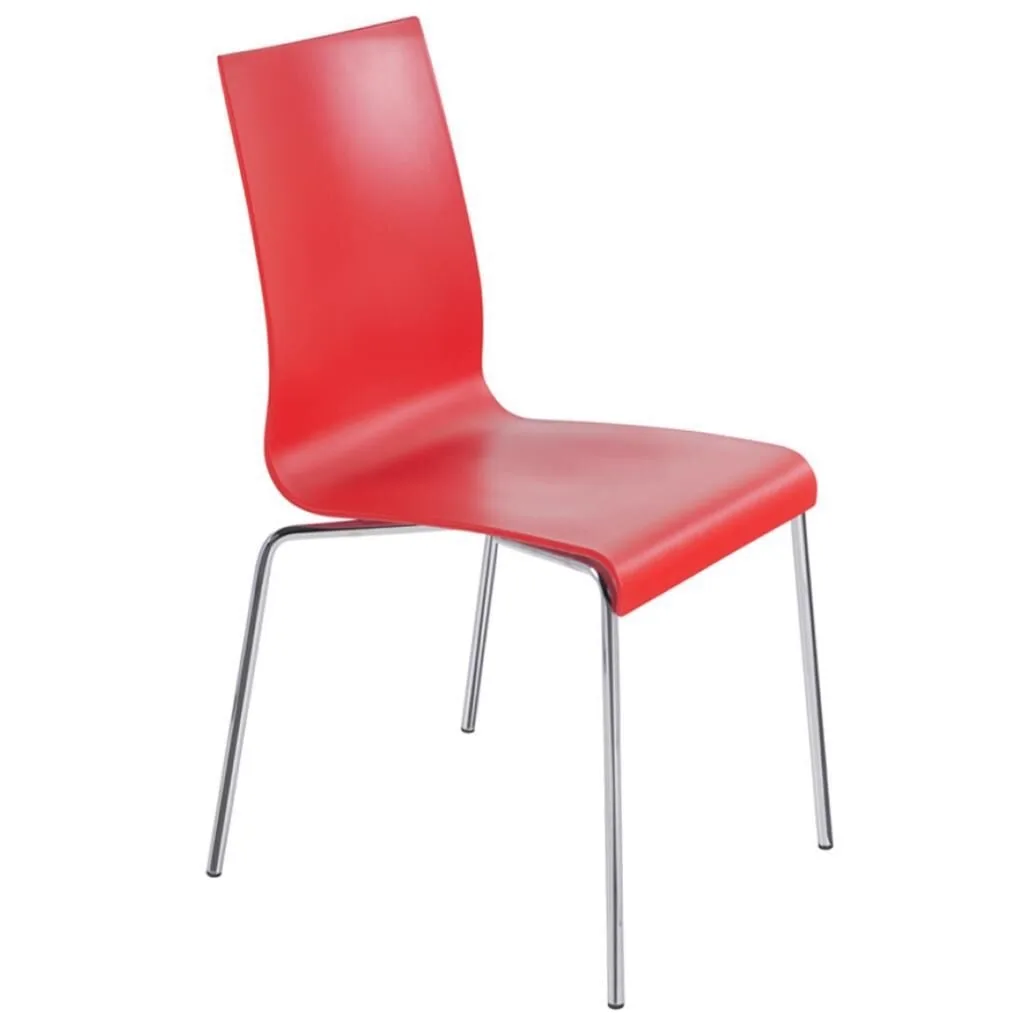 Icon-S Red - Chrome Plated Kitchen Chair PPT1219