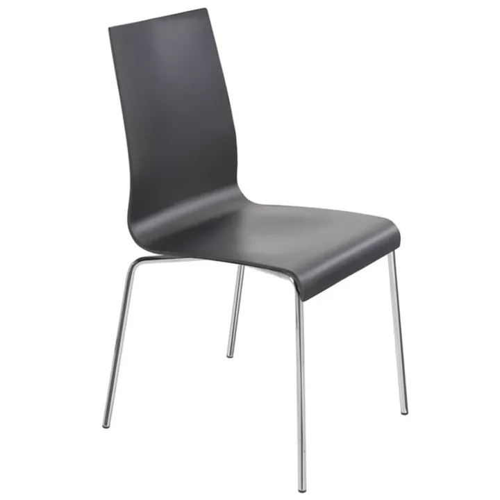 Icon-S Anthracite - Chrome Plated Kitchen Chair PPT1218