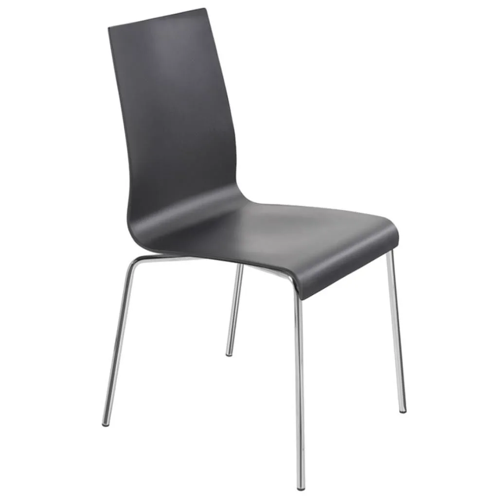 Icon-S Anthracite - Chrome Plated Kitchen Chair PPT1218