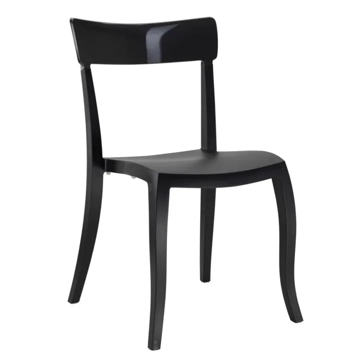 Hera-S Solid Black - Black Kitchen Chair PPT1202