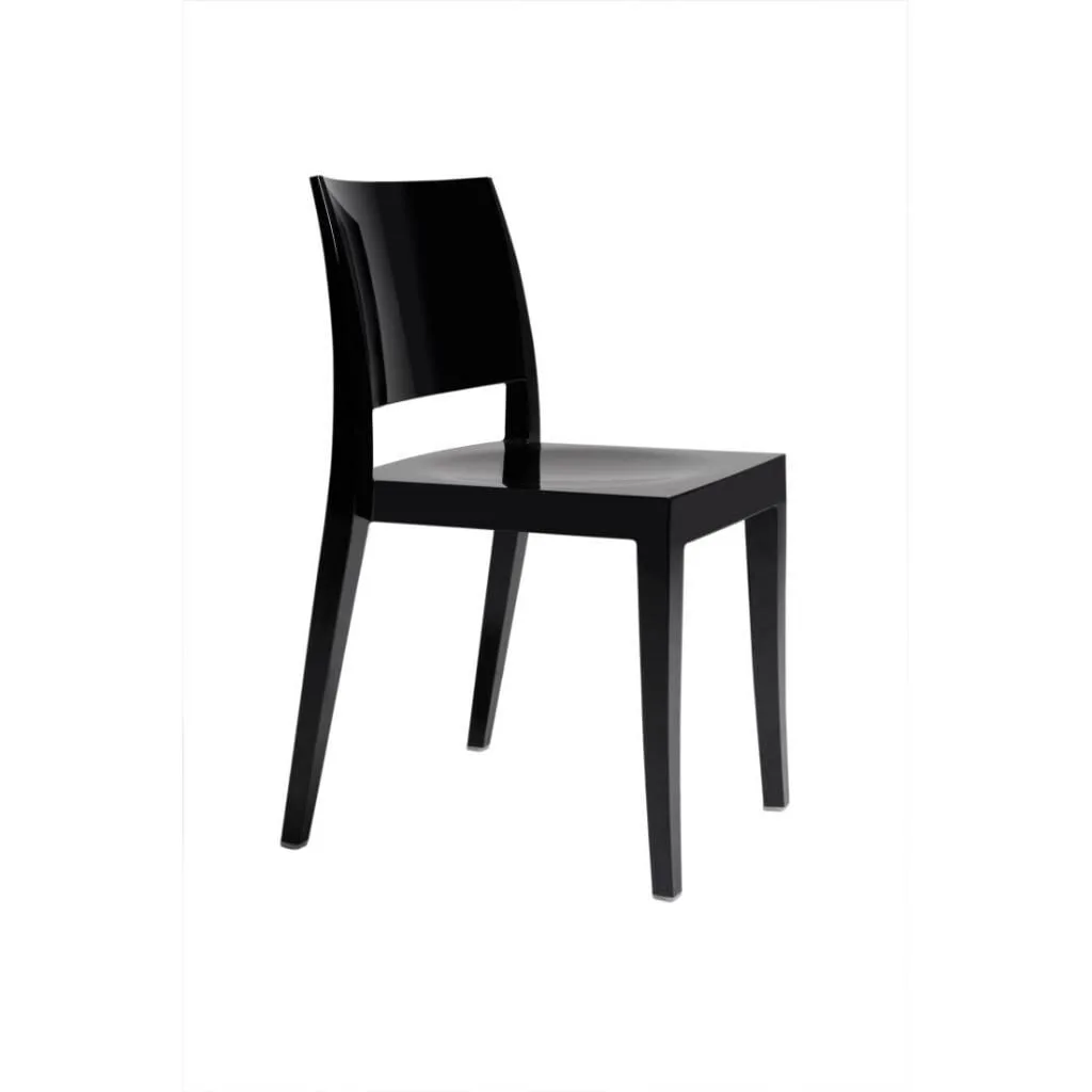 Gyza Solid Black Kitchen Chair PPT1170