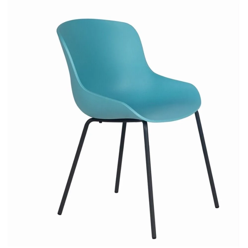 Globe-S ML Turquoise Blue - Black Chair PPT1162