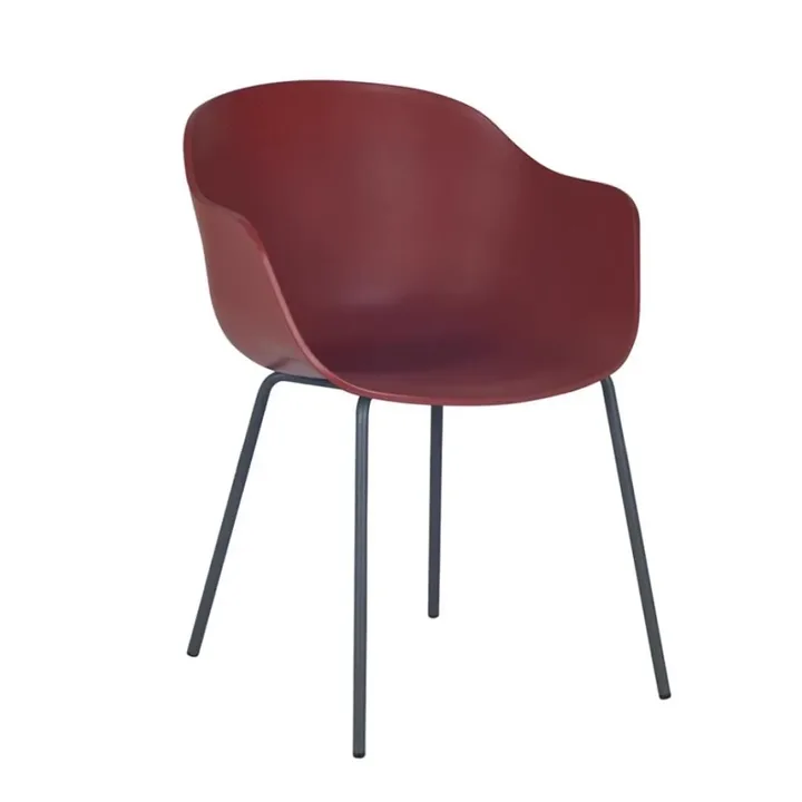 Globe-K ML Dark Red - Anthracite Chair with Arms PPT1135