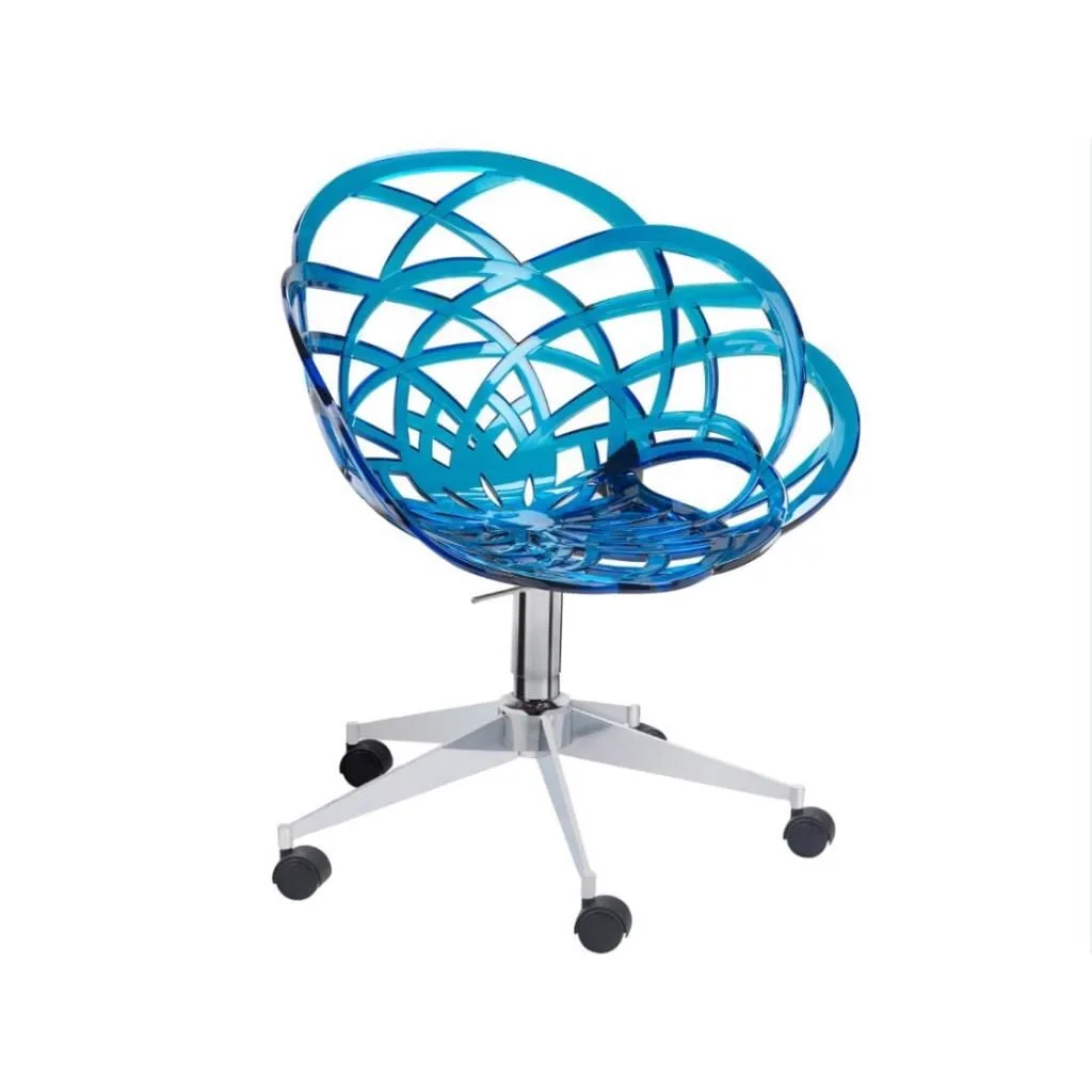 Flora Sef Clear Transparent - Chrome-Plated Chair PPT1118