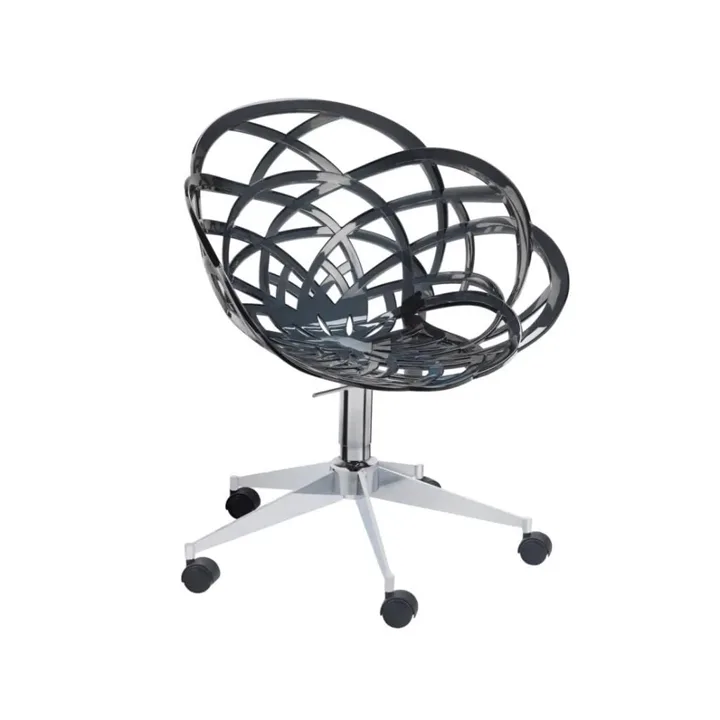 Flora Sef Smoke Transparent - Chrome-Plated Chair PPT1120