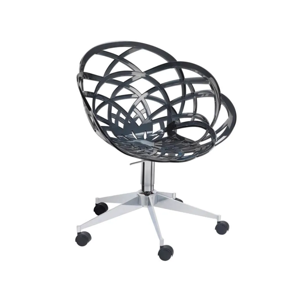 Flora Sef Smoke Transparent - Chrome-Plated Chair PPT1120