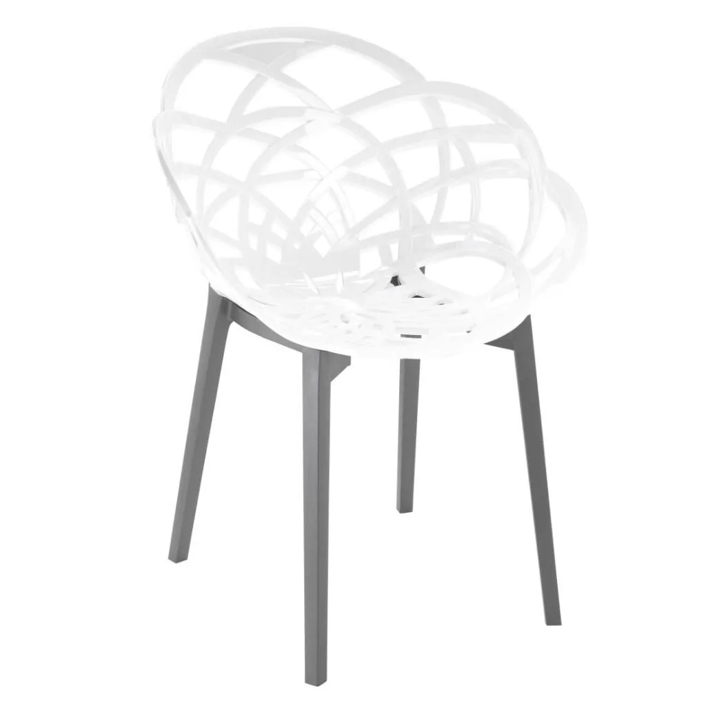 Flora Solid White - Anthracite Chair PPT1105