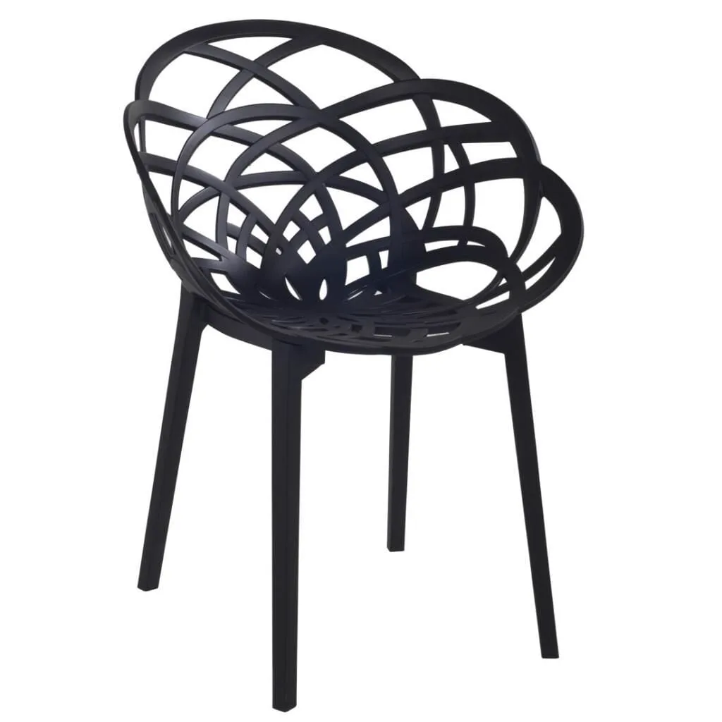 Flora Matt Black - Matt Black Chair PPT1104