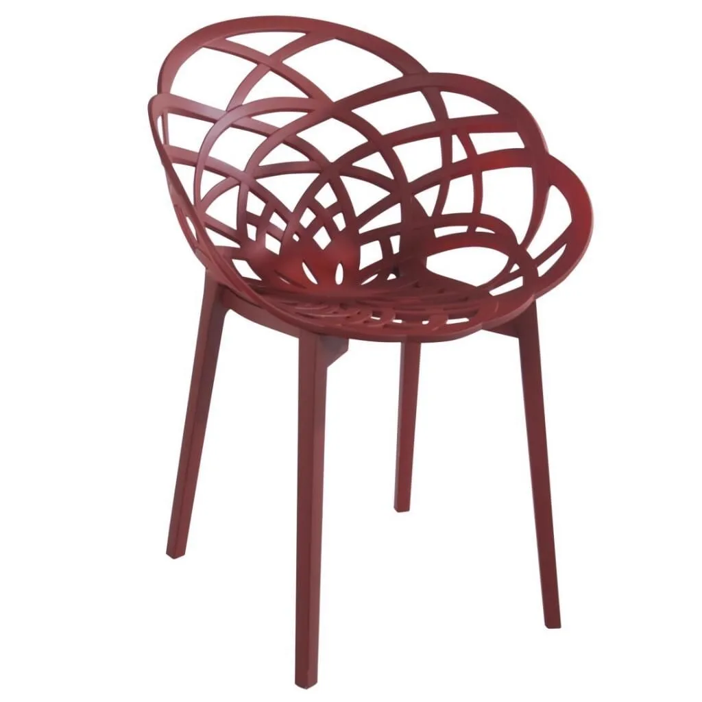 Flora Matt Dark Red - Matt Dark Red Chair PPT1102