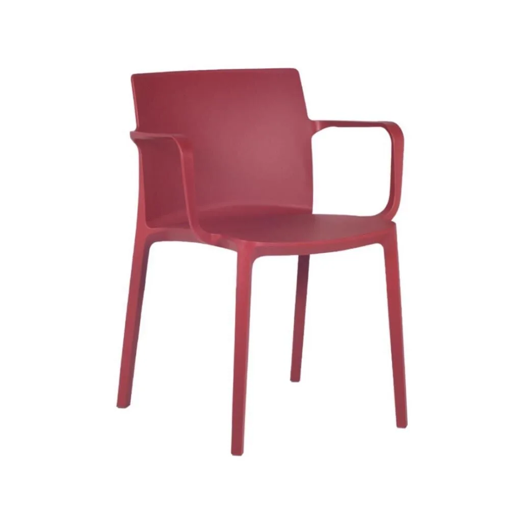 Evo-K Dark Red Kitchen Chair with Arms PPT1092