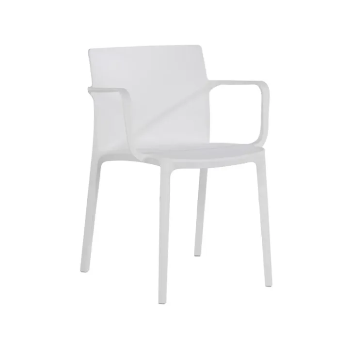 Evo-K White Kitchen Chair with Arms PPT1091