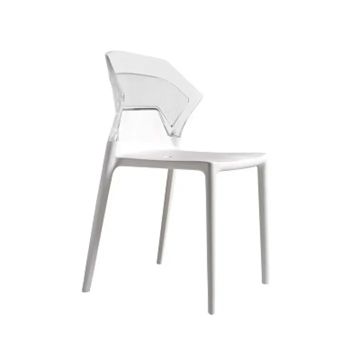 Ego-S Clear Transparent - White Kitchen Chair PPT1081