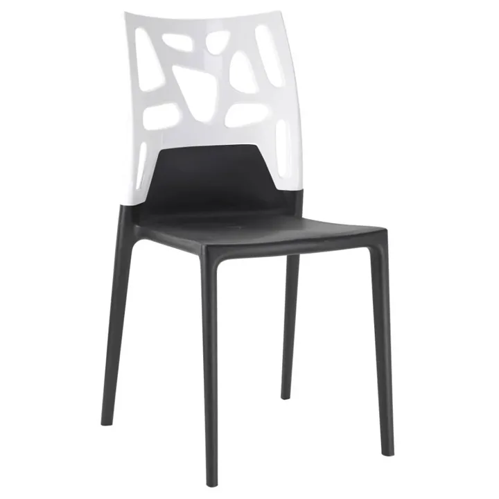 Ego-Rock Solid White - Anthracite Kitchen Chair PPT1068