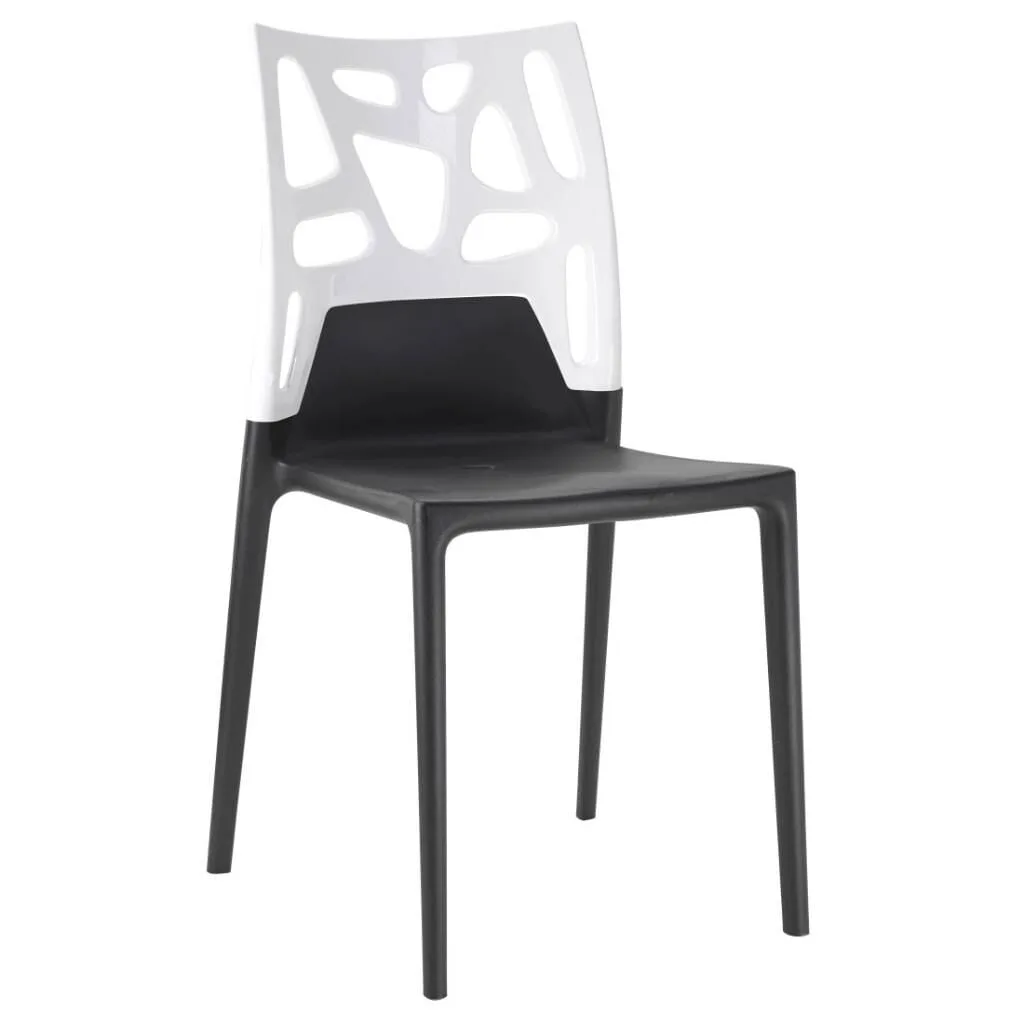 Ego-Rock Solid White - Anthracite Kitchen Chair PPT1068