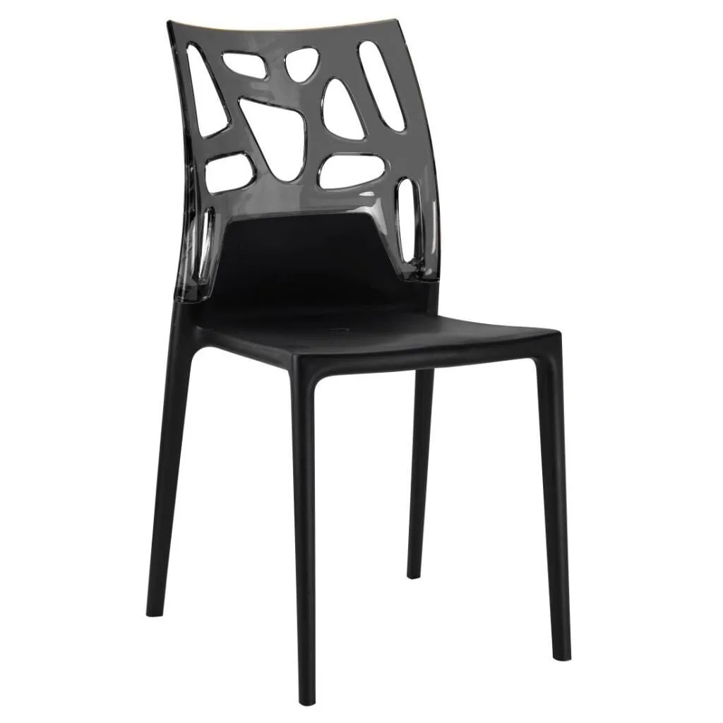 Ego-Rock Clear Transparent - White Kitchen Chair PPT1055