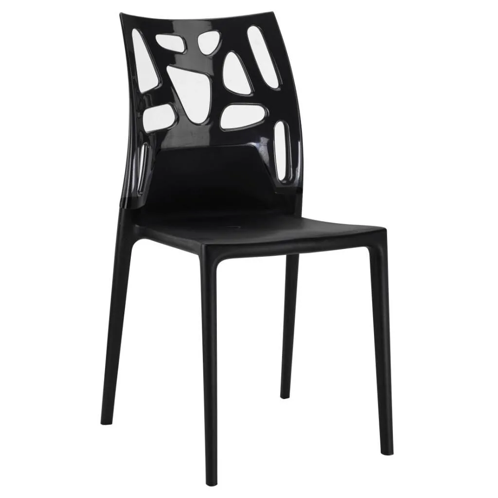 Ego-Rock Solid Black - Black Kitchen Chair PPT1063