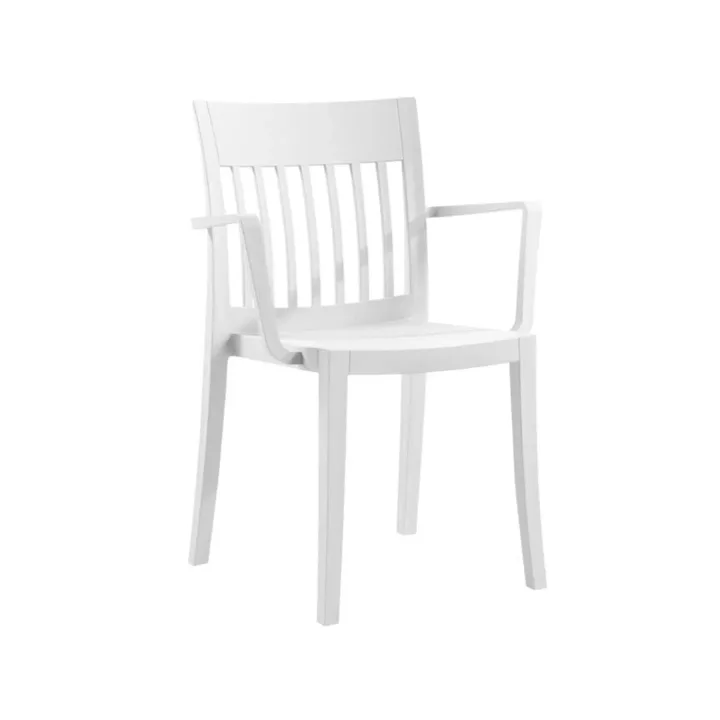 Eden-K White Kitchen Chair with Arms PPT1026
