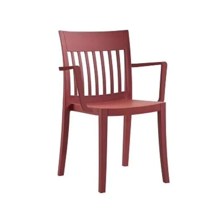 Eden-K Matt Dark Red Kitchen Chair with Arms PPT1028