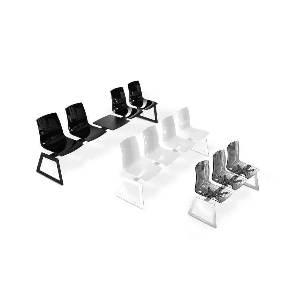 X-treme Pro 2-Piece Black-Black Waiting Chair PPT1003