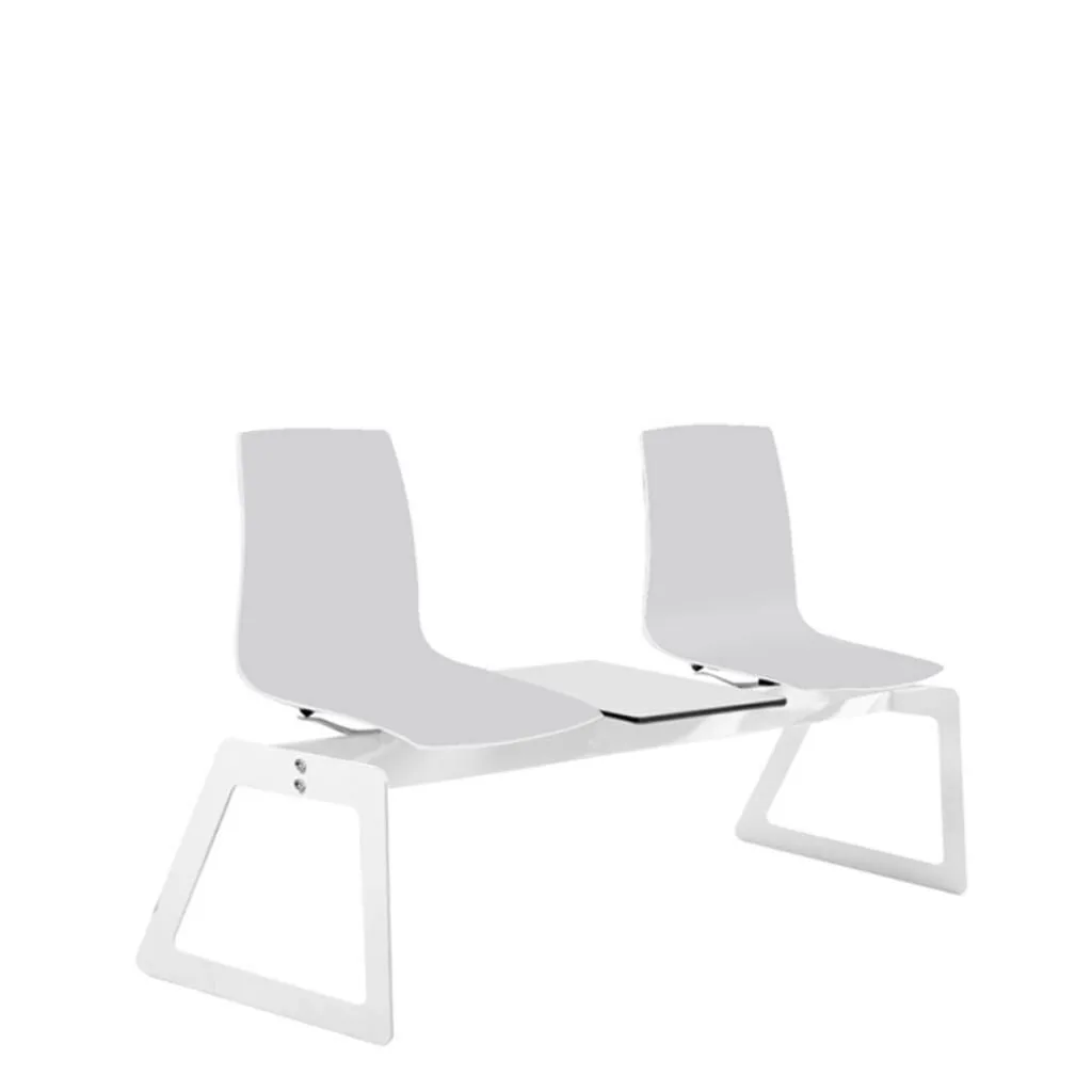 X-treme Pro 2-Piece White-White Waiting Chair PPT1001