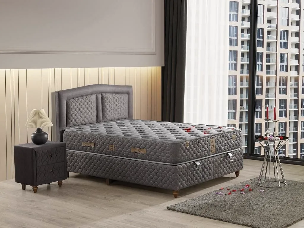 Inci 90X200 Single Mattress, Divan Base, Headboard Set EY118