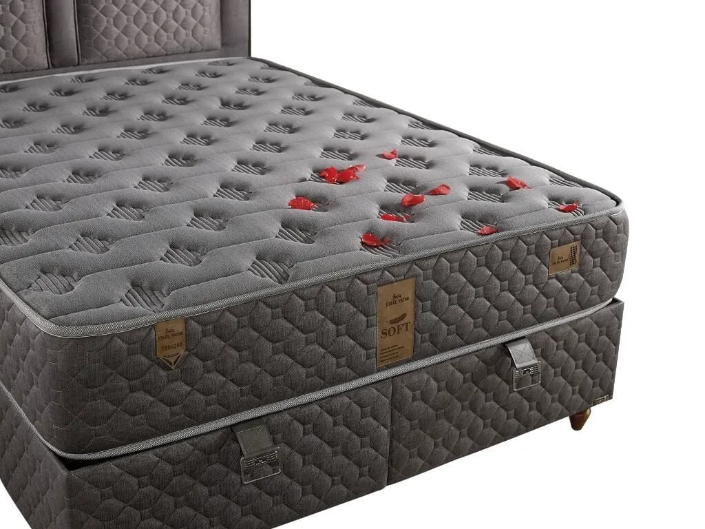 Inci 90X200 Single Mattress, Divan Base, Headboard Set EY118